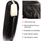 Perruque U Part Lisse Cheveux Naturels