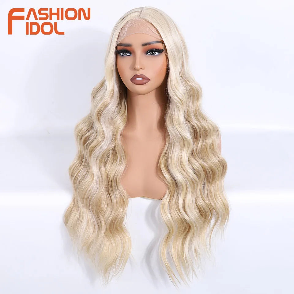 Perruque Body Wave Ombre Blonde Cosplay