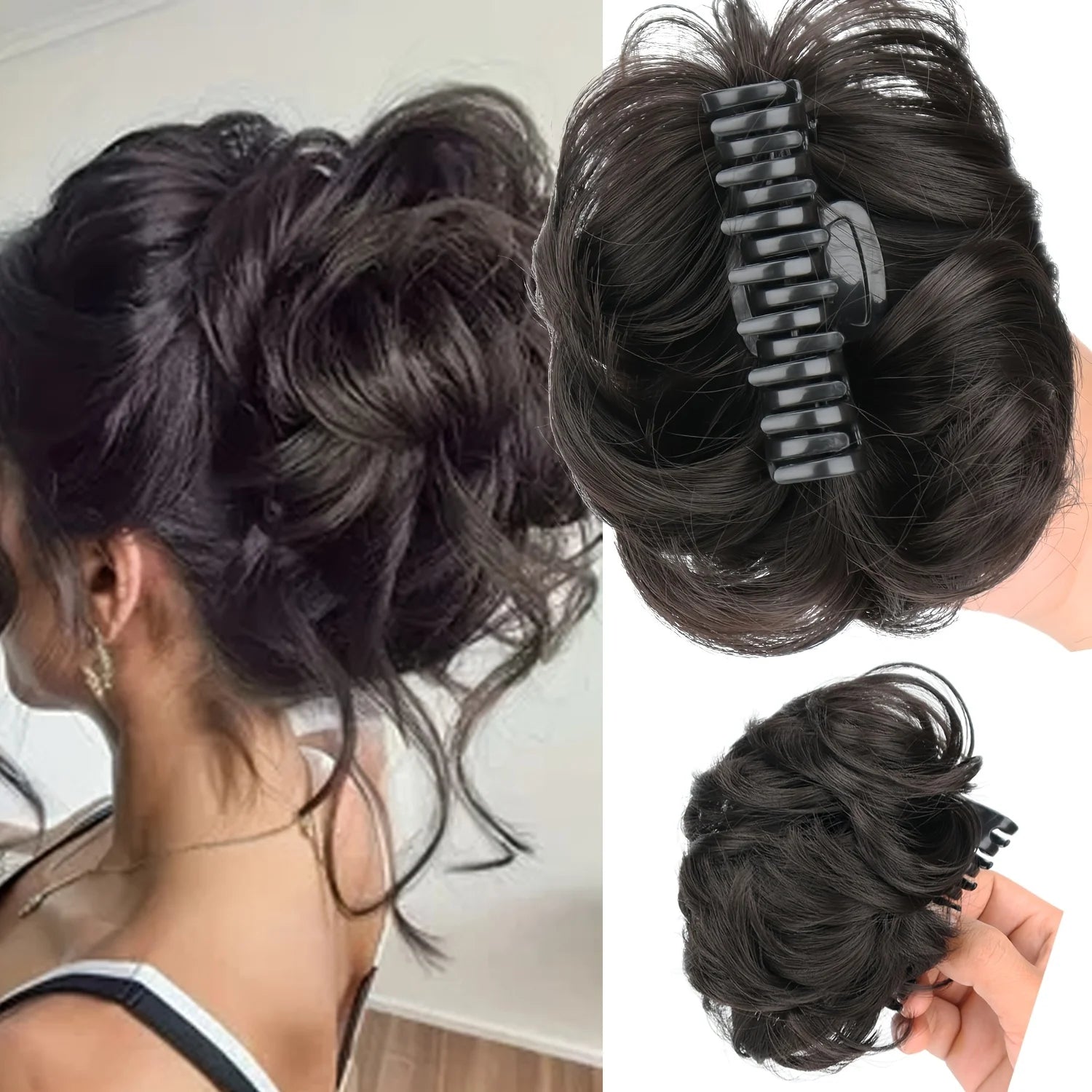 Chignon Bouclé Synthétique Pince Crabe