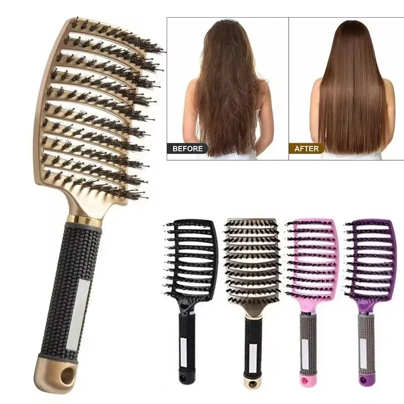 Brosse Démêlante Antistatique Cheveux Bouclés
