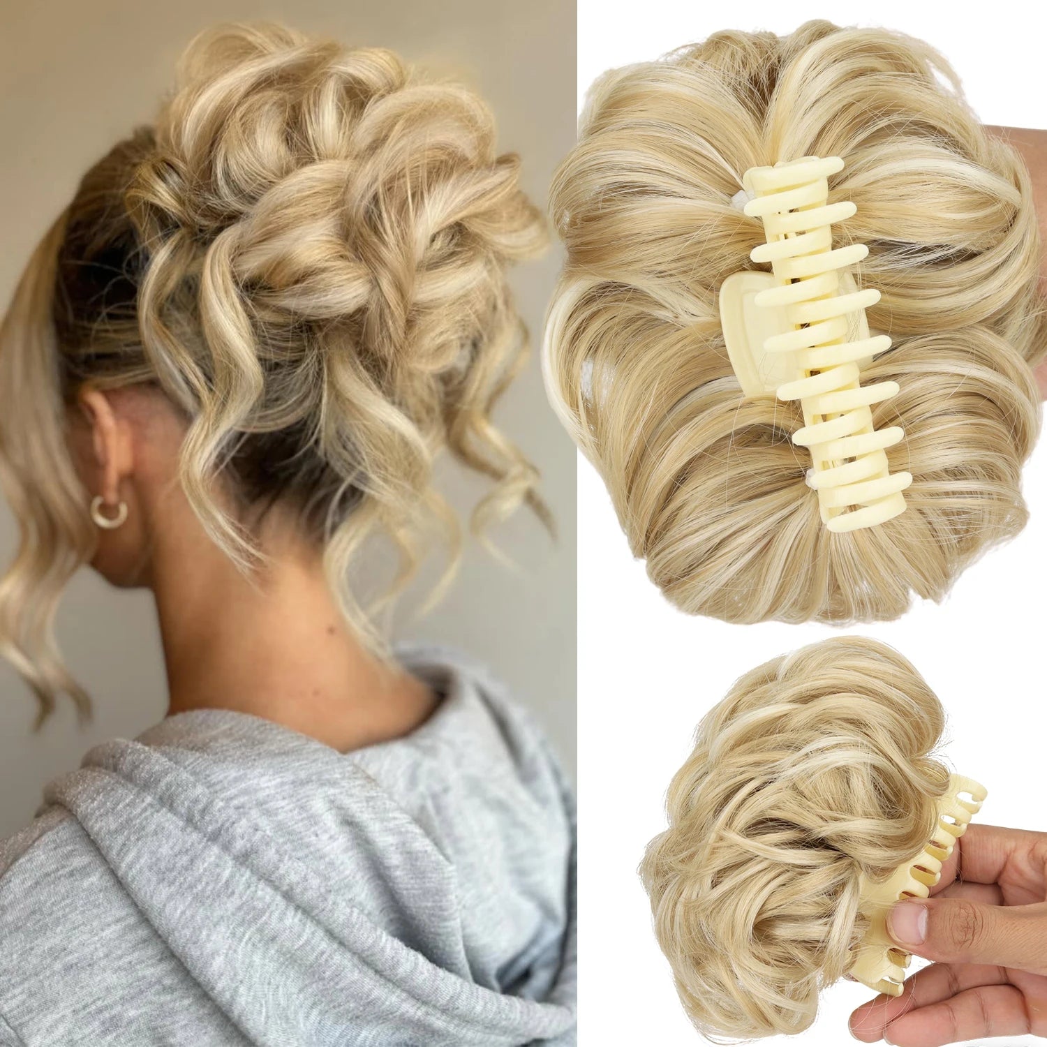 Chignon Bouclé Synthétique Pince Crabe