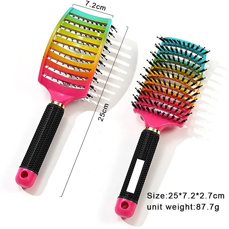 Brosse Démêlante Antistatique Cheveux Bouclés