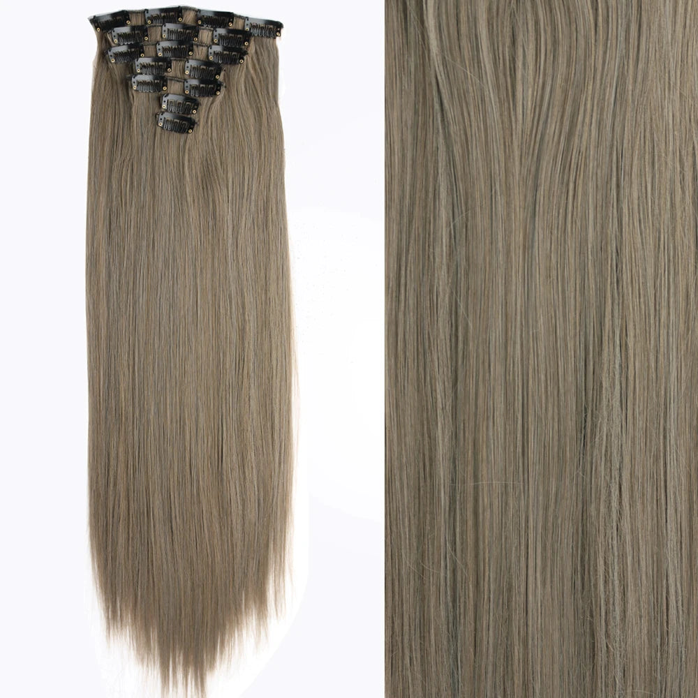 Extensions Clip 7 Pièces Lisses Noires