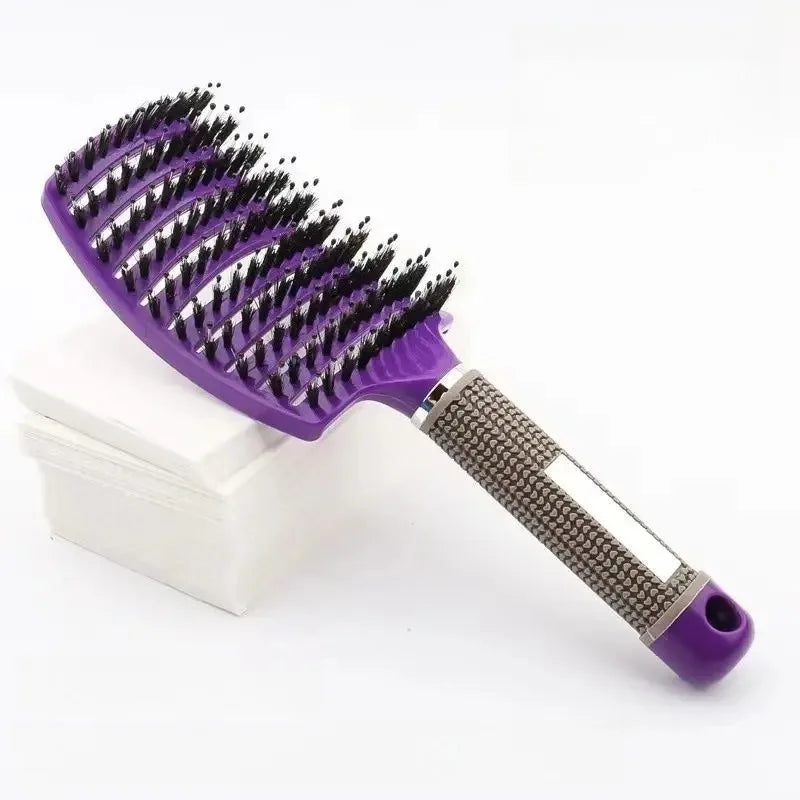Brosse Démêlante Antistatique Cheveux Bouclés