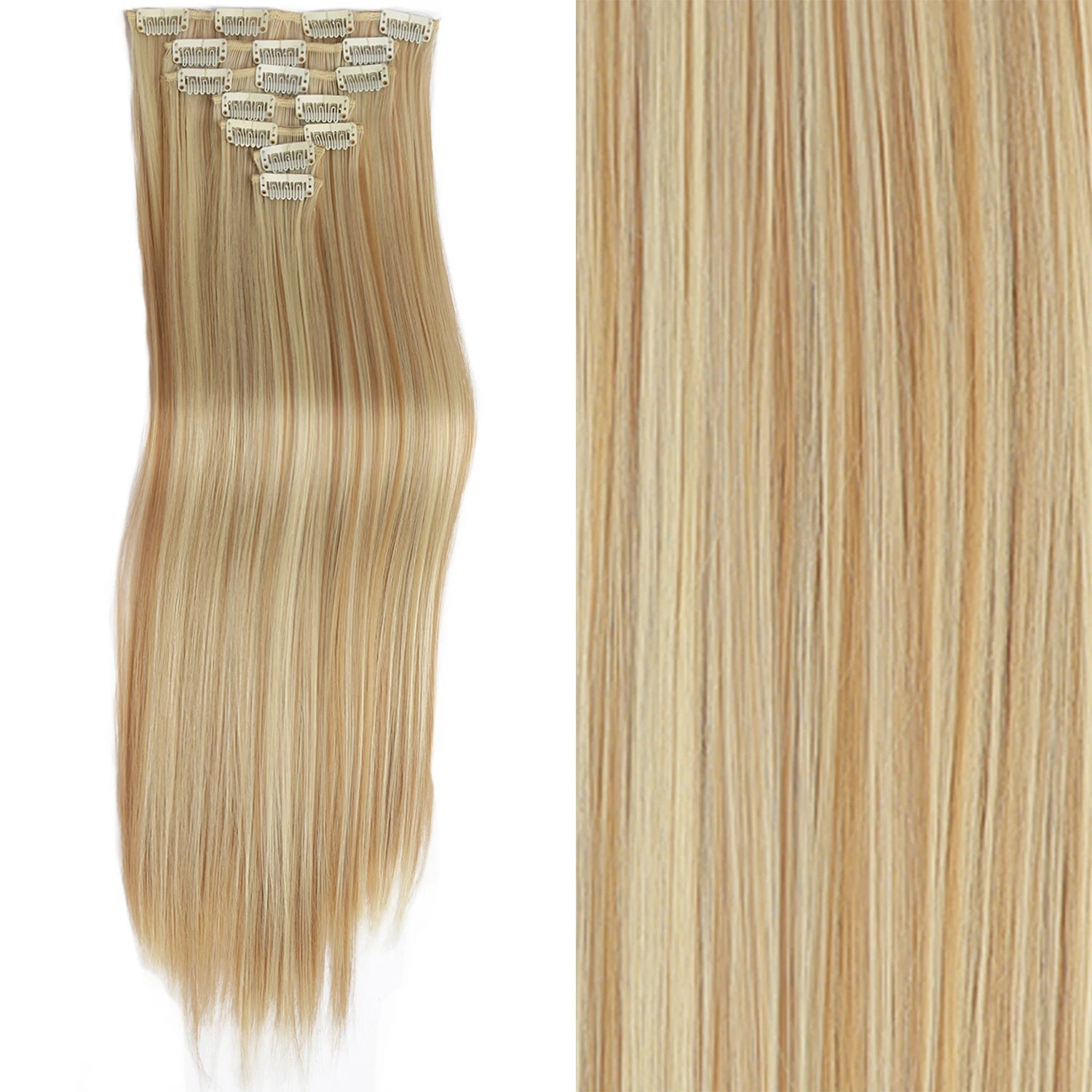 Extensions Clip 7 Pièces Lisses Noires