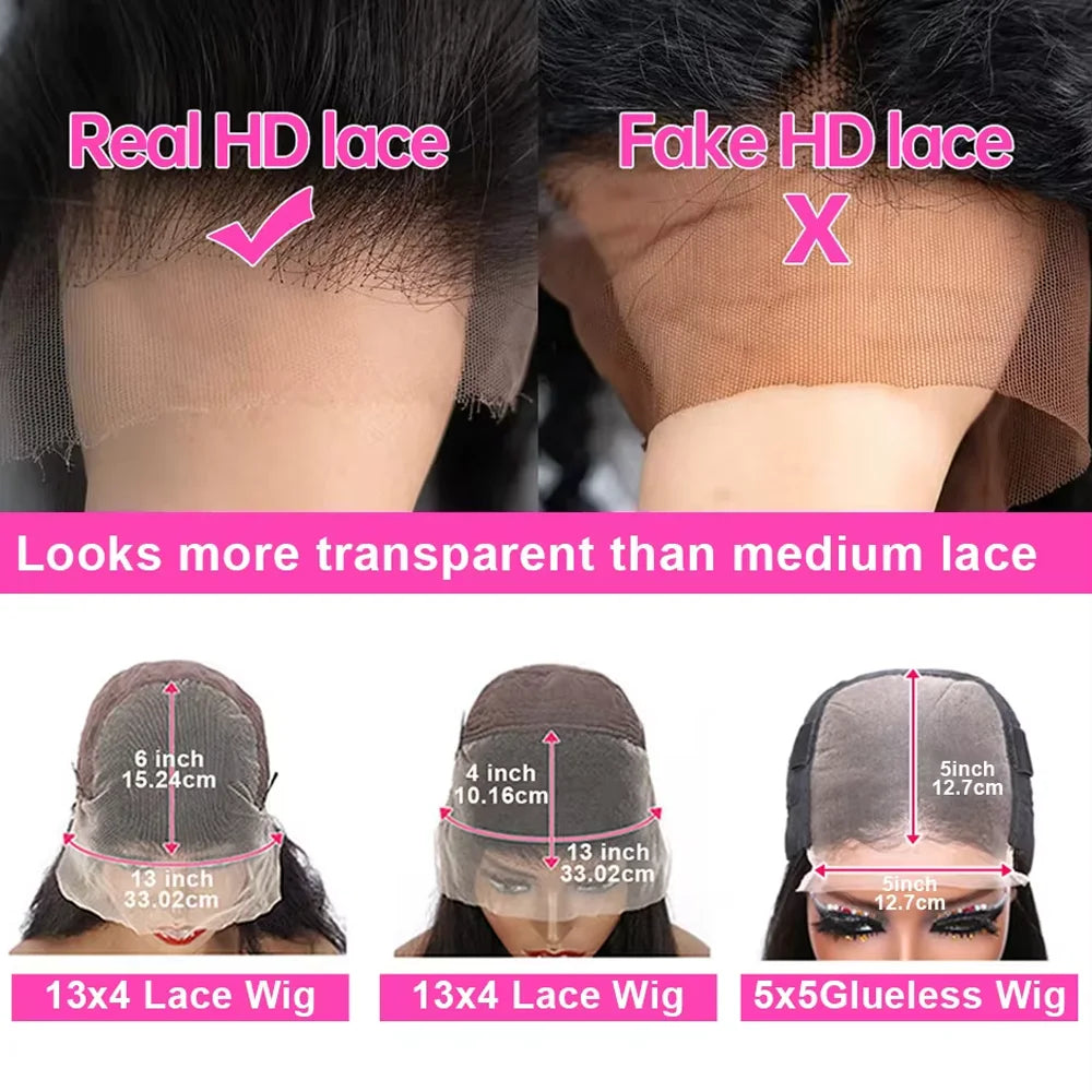 Perruque Ondulée Lace Front Brésilienne HD