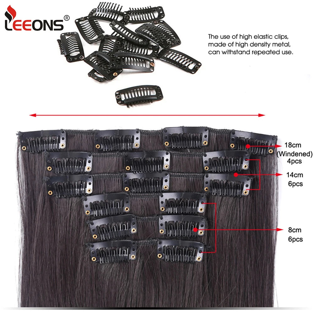 Extensions Clip Synthétiques 30 Pouces Lisses