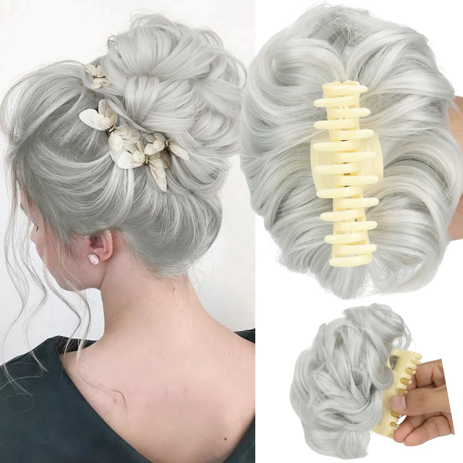 Chignon Bouclé Synthétique Pince Crabe