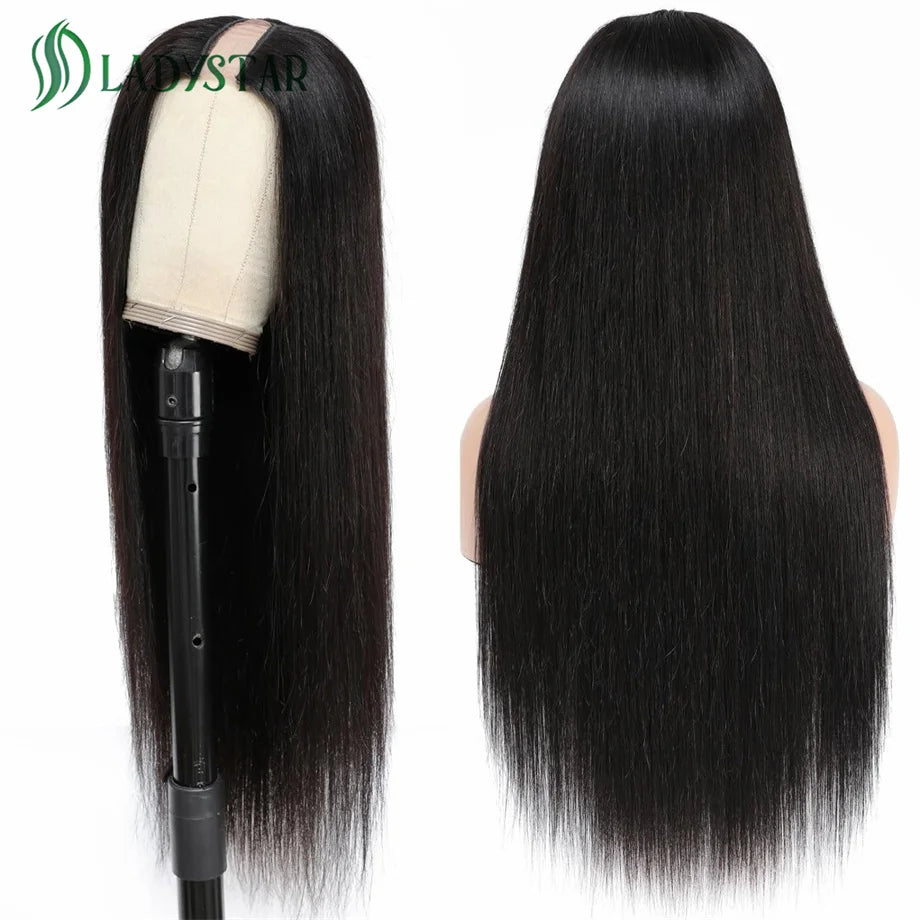 Perruque U Part Lisse Cheveux Naturels