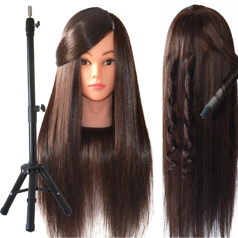 Tête d’Entraînement Coiffure Cheveux Humains