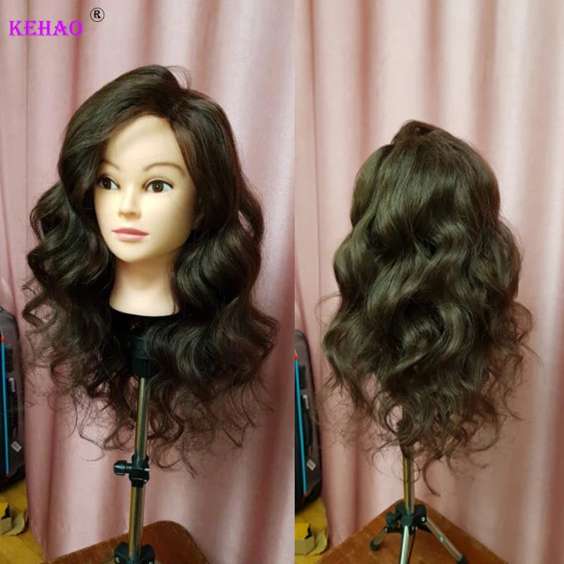 Tête d’Entraînement Coiffure Cheveux Humains