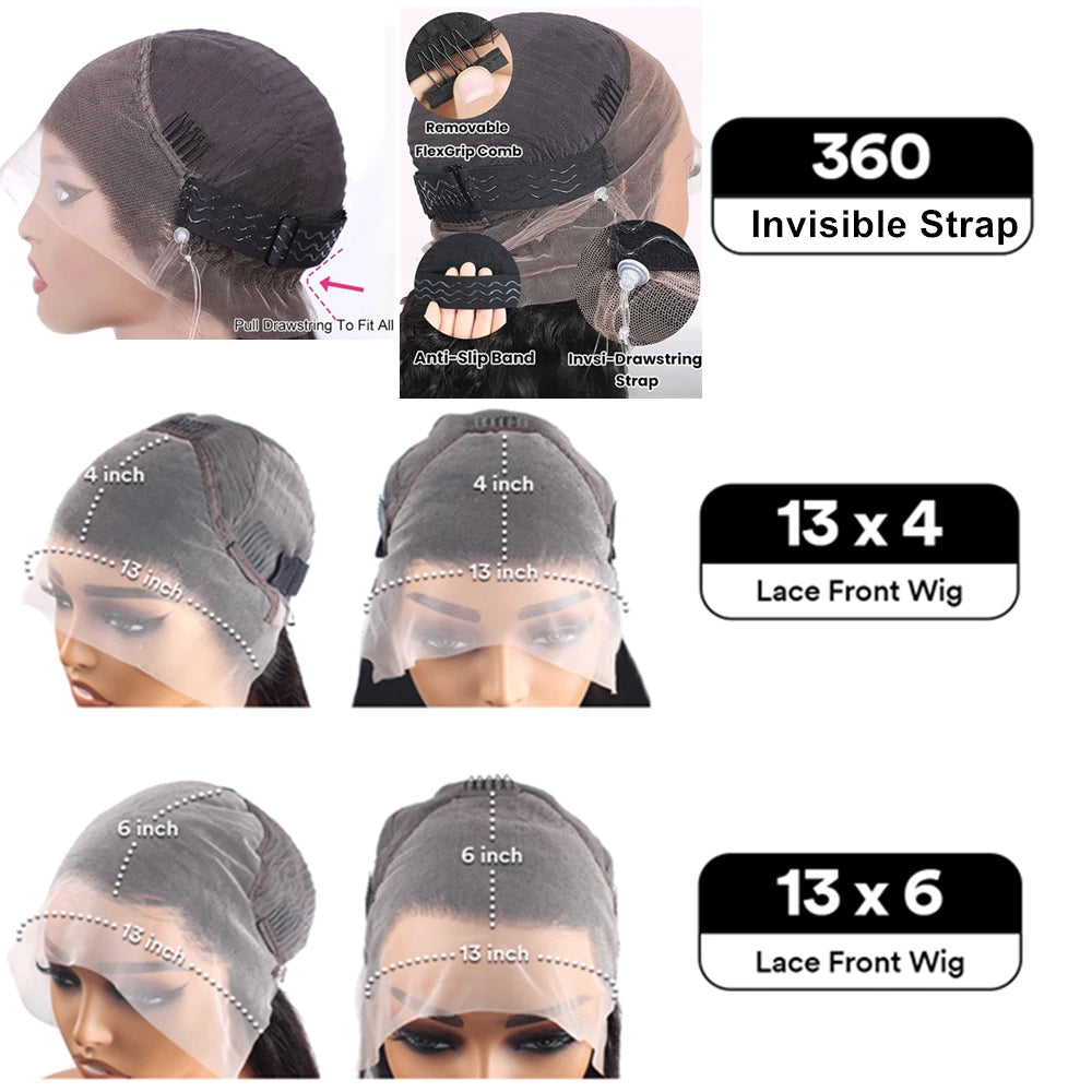 Perruque 360 Bouclée Lace HD Sans Colle