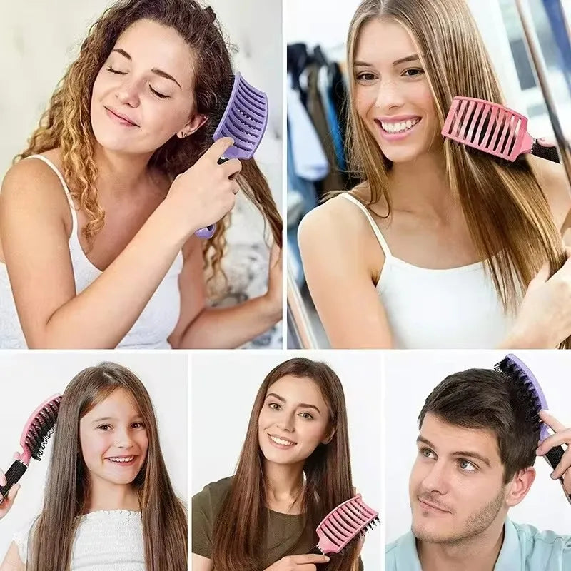 Brosse Démêlante Antistatique Cheveux Bouclés