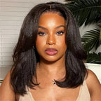 Perruque Lisse Synthétique Lace Front Carré