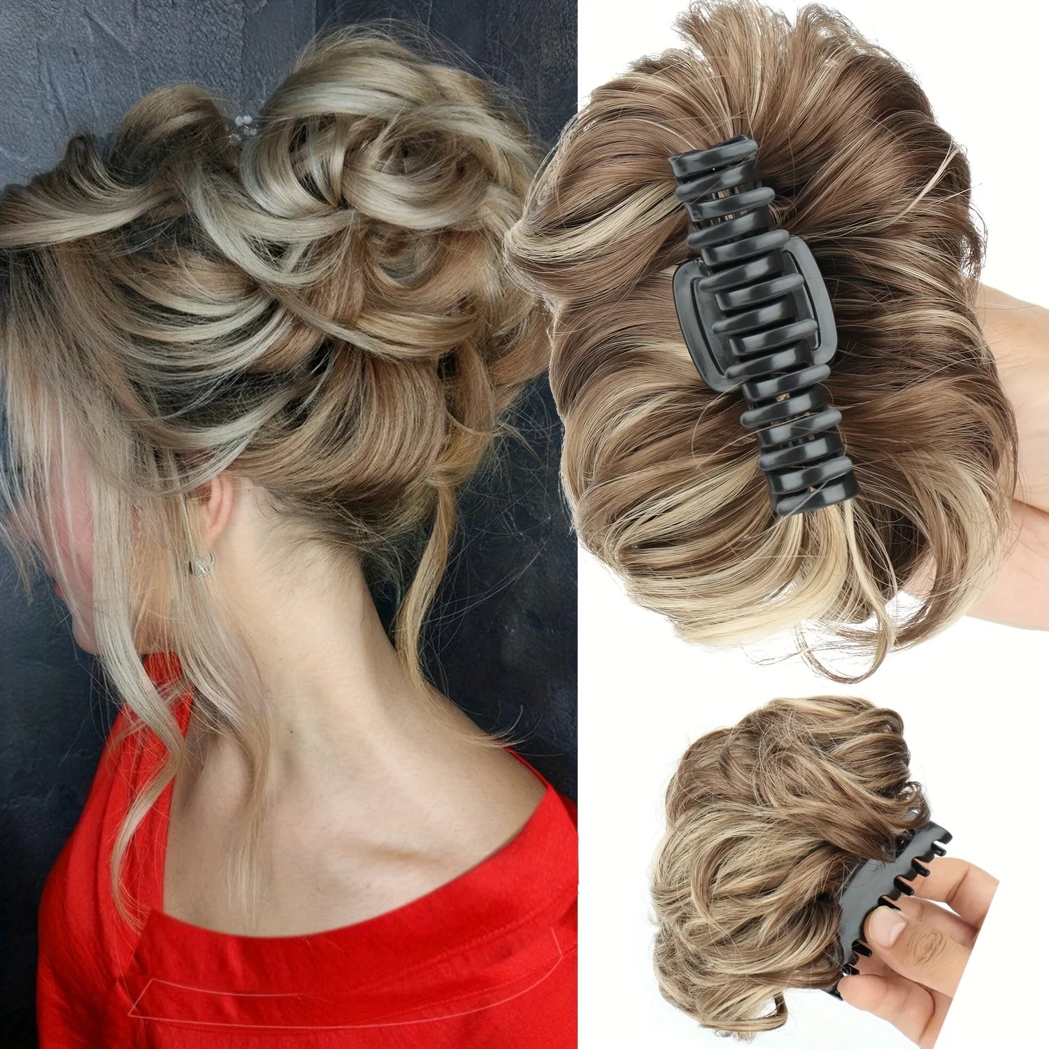 Chignon Bouclé Synthétique Pince Crabe