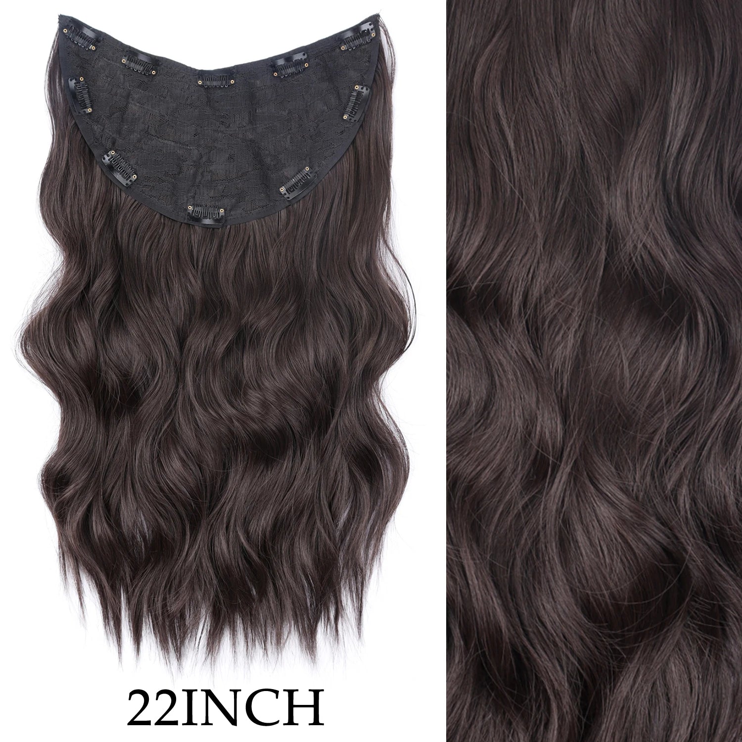 Extensions Clip 7 Pièces Lisses Noires