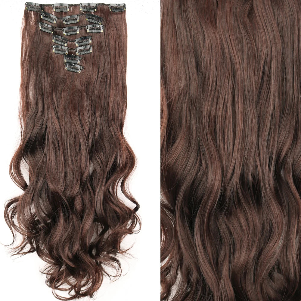 Extensions Clip 7 Pièces Lisses Noires