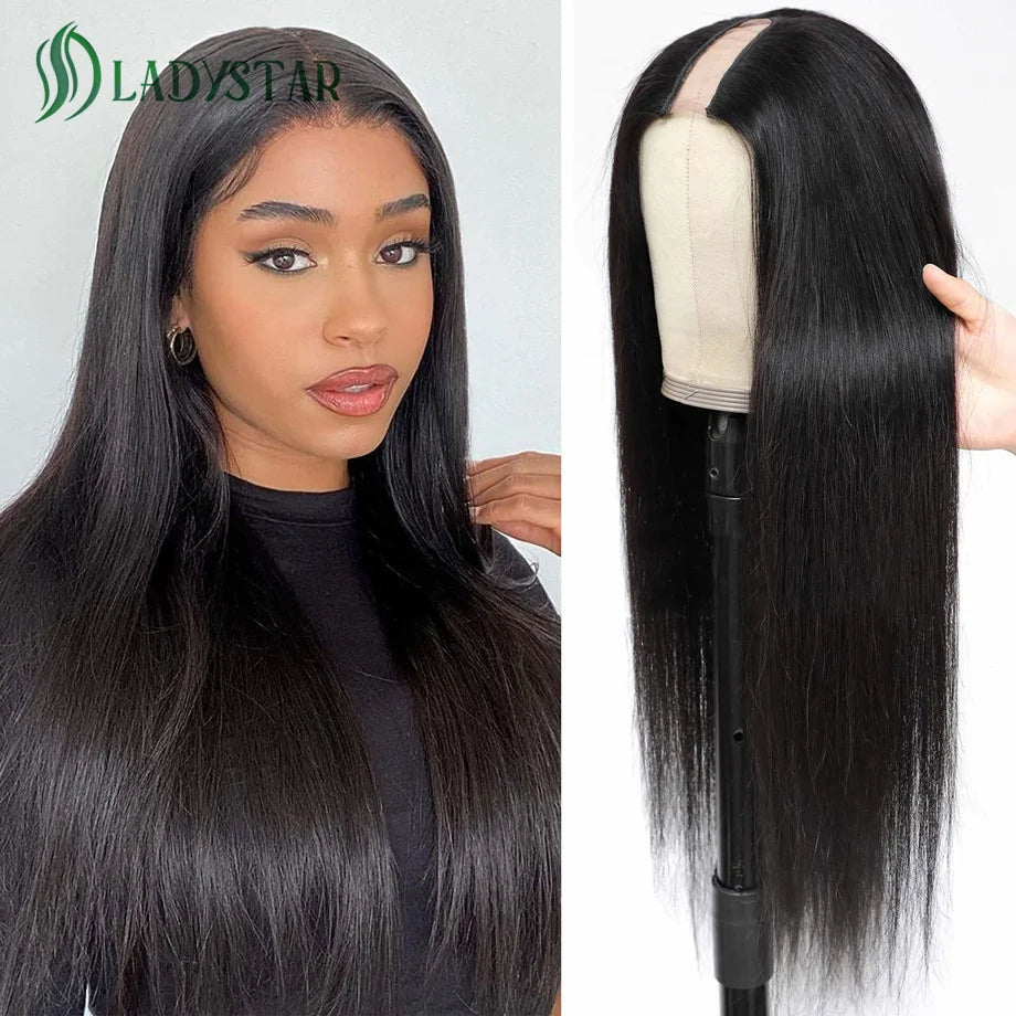 Perruque U Part Lisse Cheveux Naturels