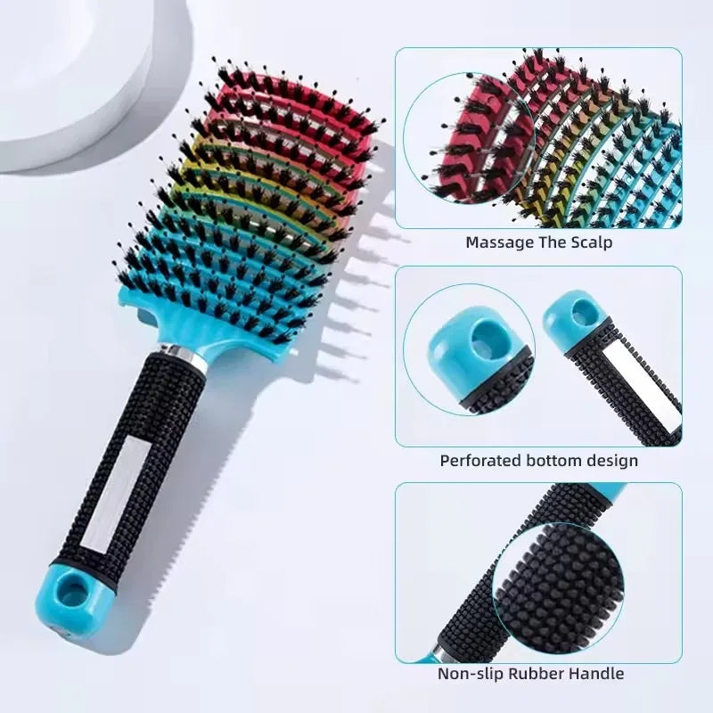 Brosse Démêlante Antistatique Cheveux Bouclés