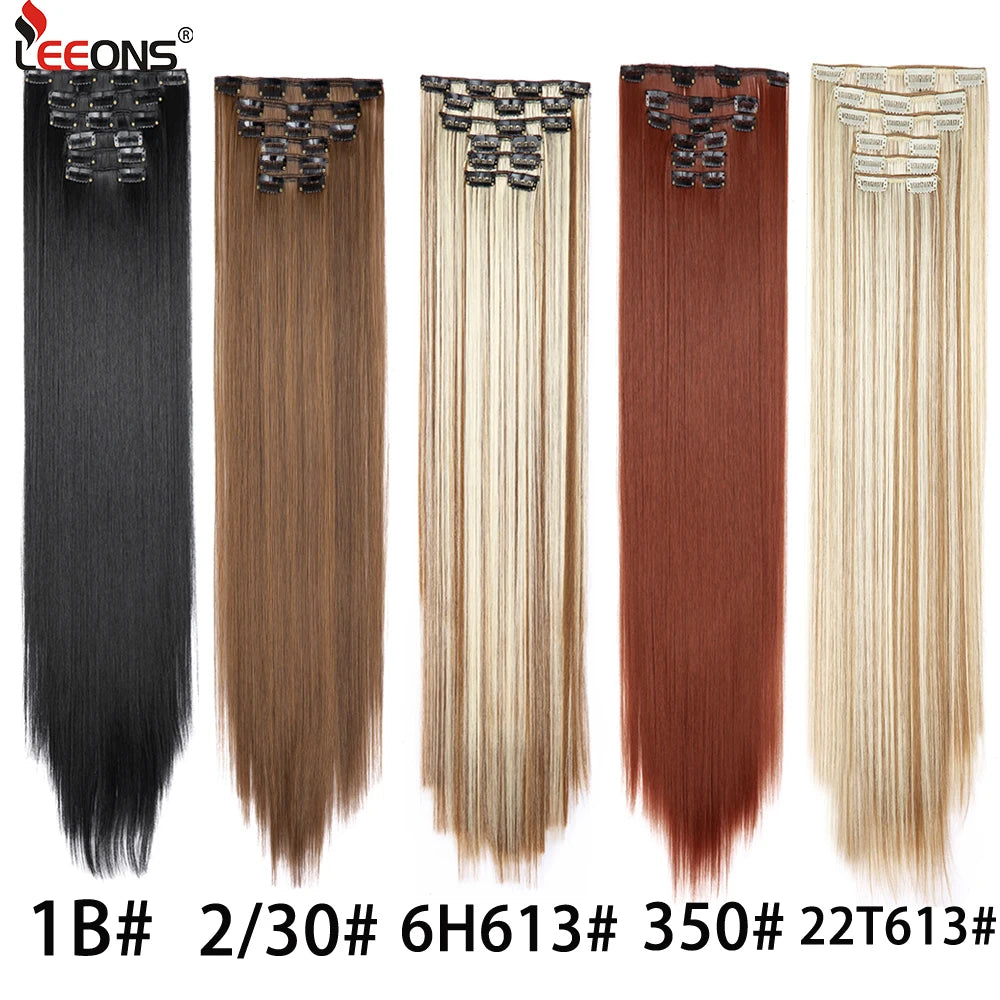 Extensions Clip Synthétiques 30 Pouces Lisses