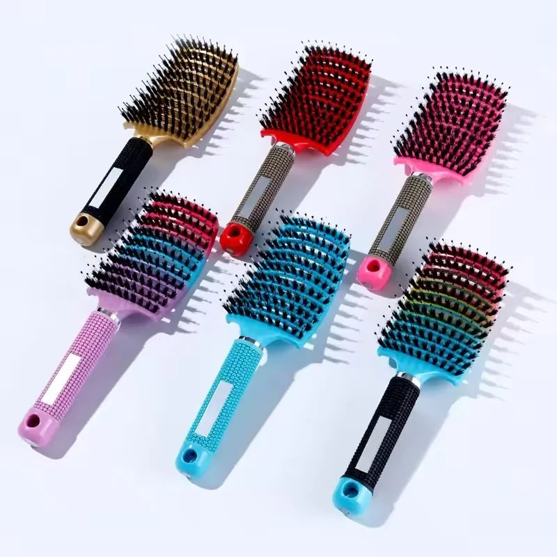 Brosse Démêlante Antistatique Cheveux Bouclés