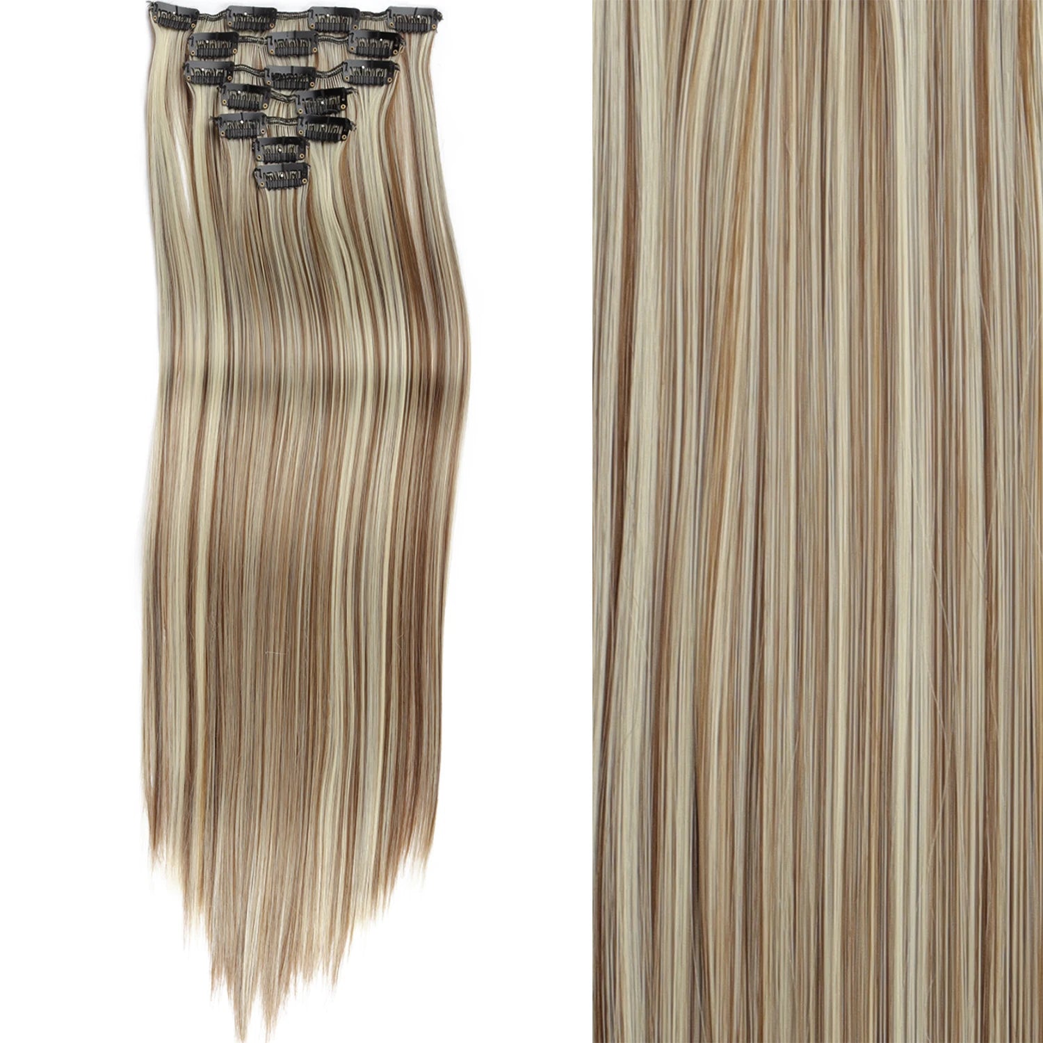 Extensions Clip 7 Pièces Lisses Noires