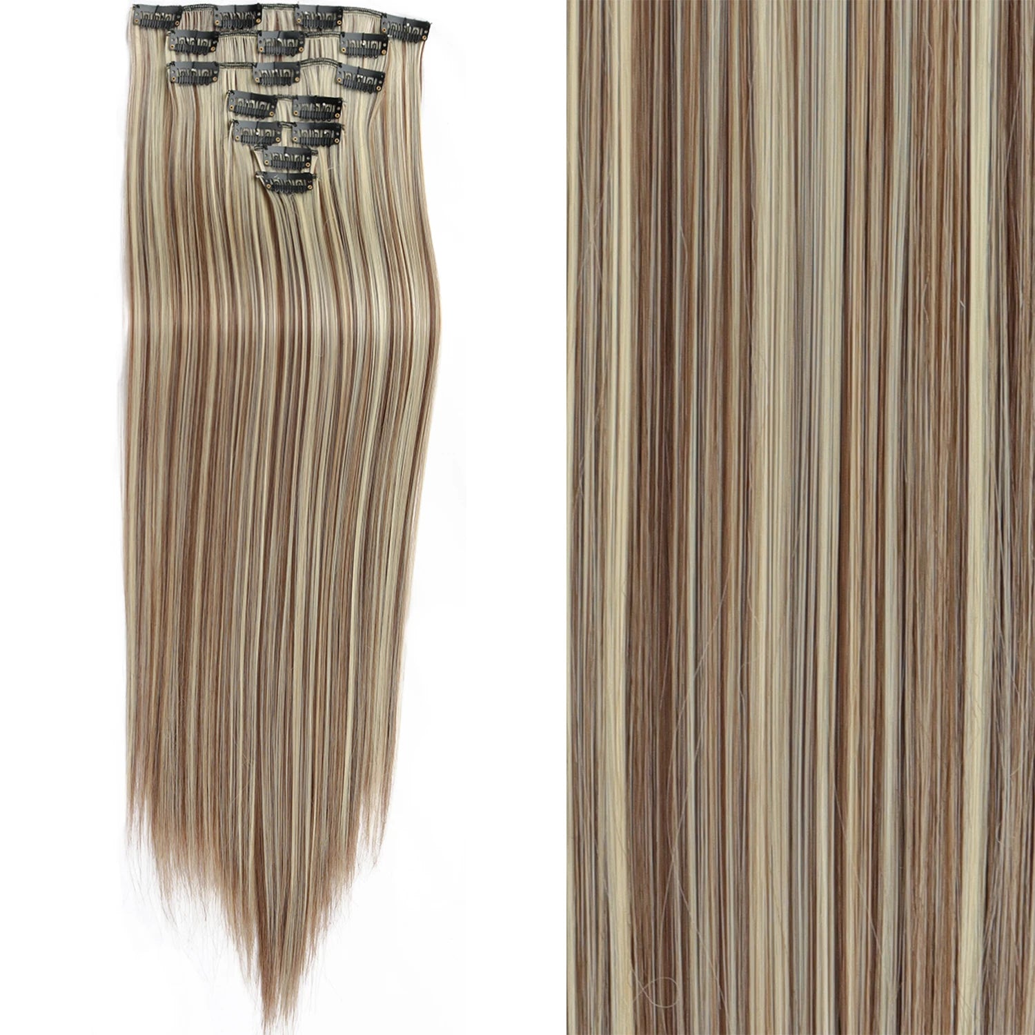 Extensions Clip 7 Pièces Lisses Noires