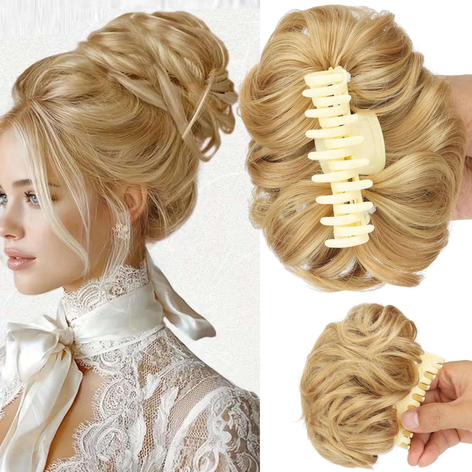 Chignon Bouclé Synthétique Pince Crabe