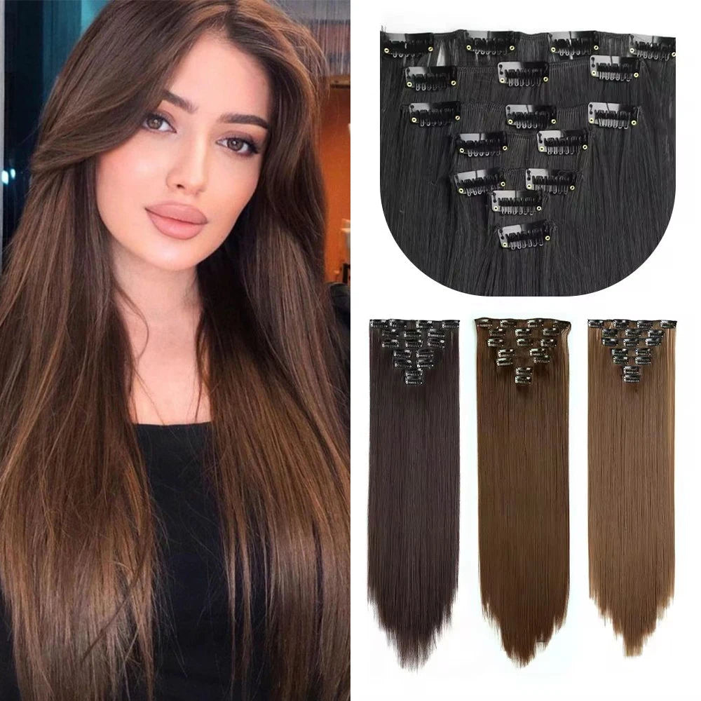 Extensions Longues Lisses 7 Pièces Clips