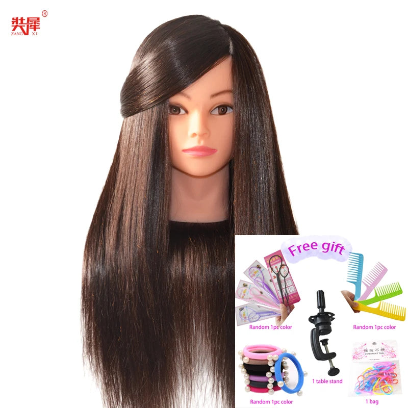 Tête d’Entraînement Coiffure Cheveux Humains