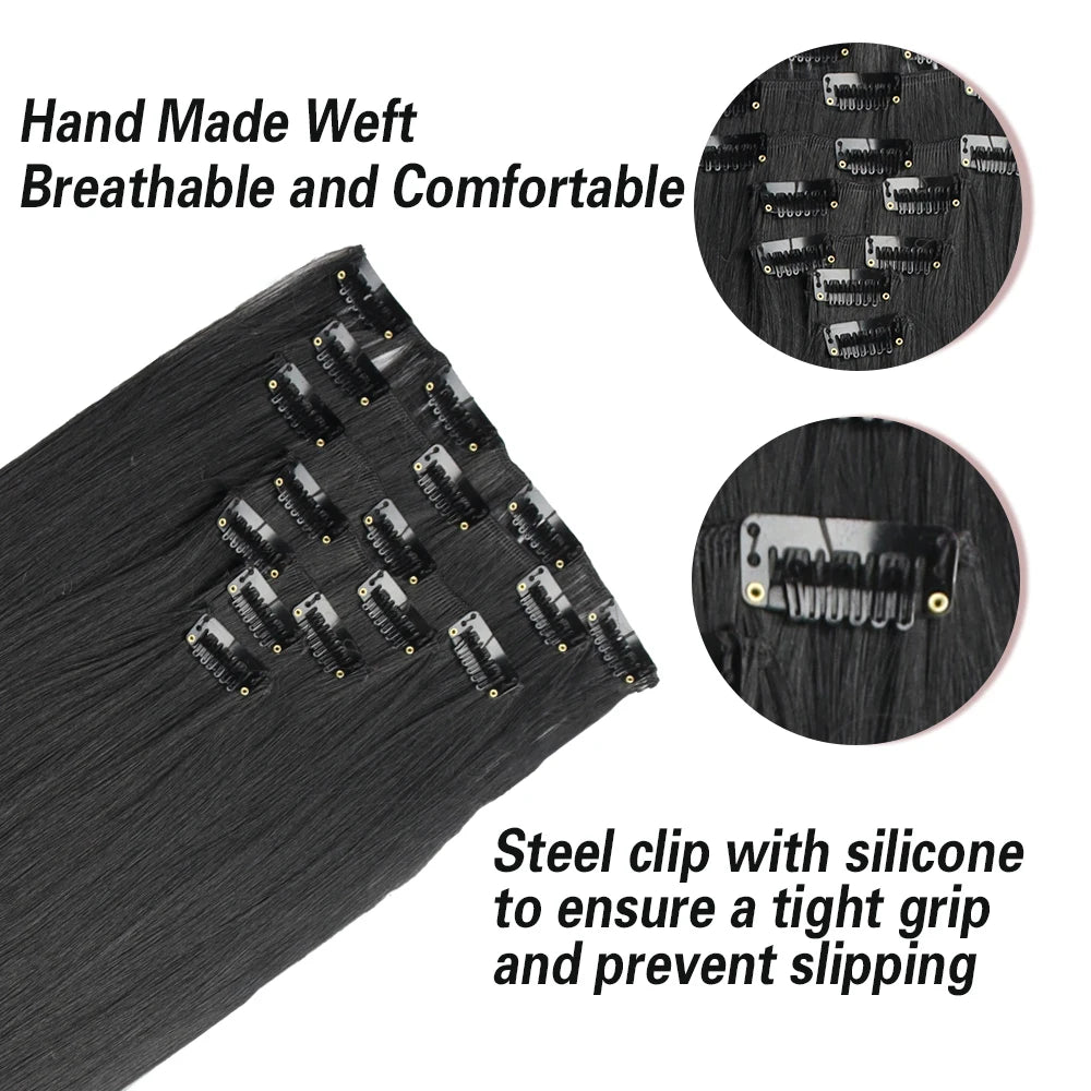 Extensions Longues Lisses 7 Pièces Clips