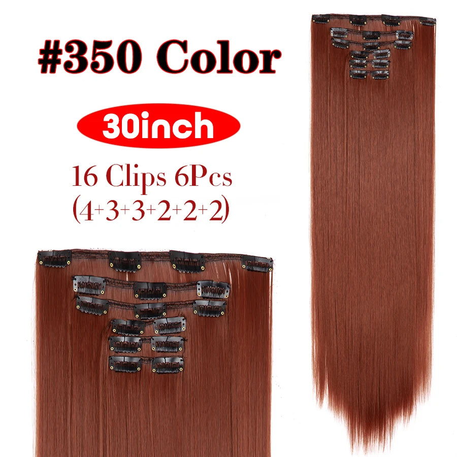 Extensions Clip Synthétiques 30 Pouces Lisses