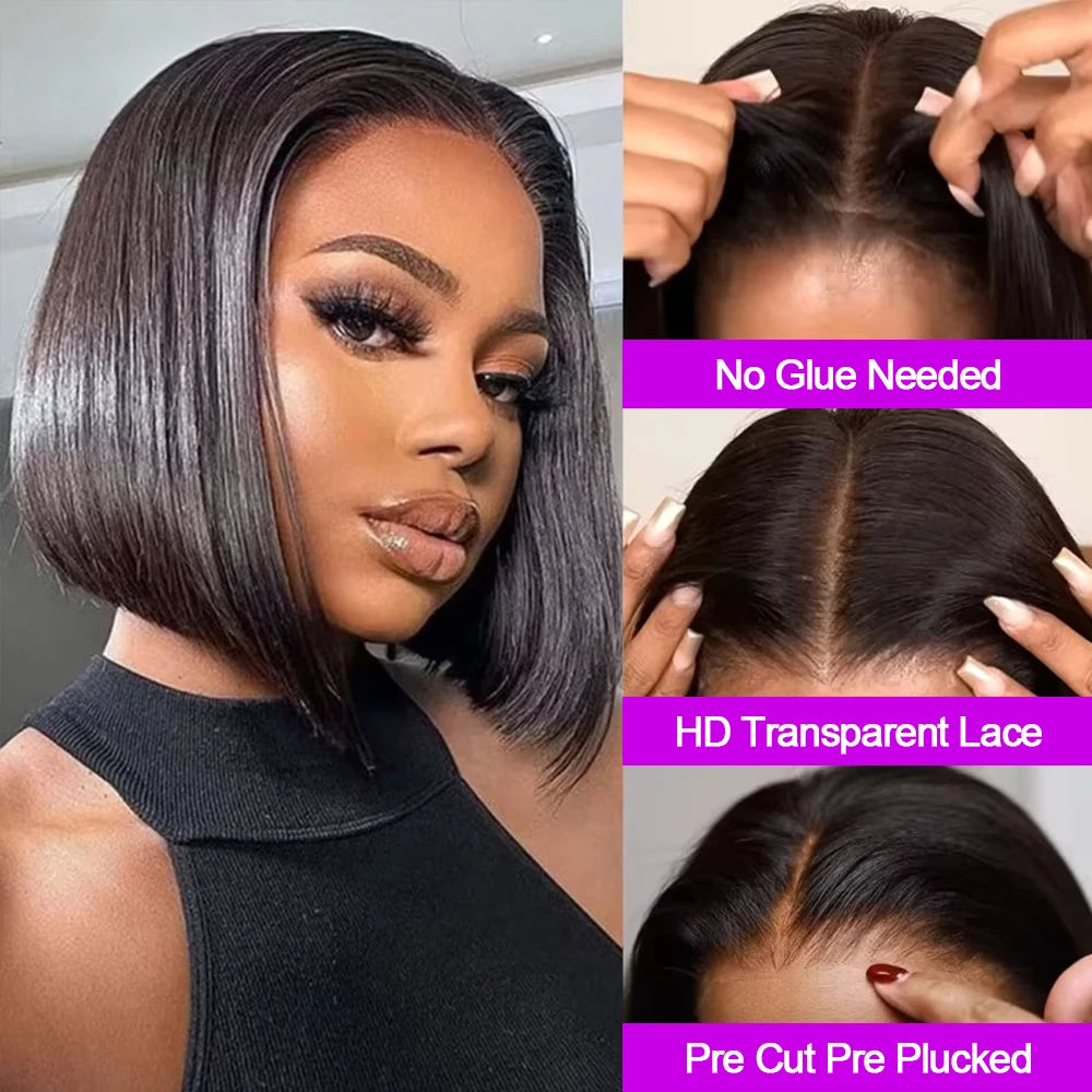 Perruque Carré Lisse Lace Front HD