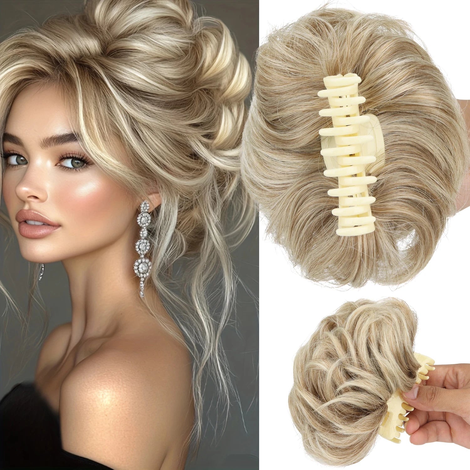 Chignon Bouclé Synthétique Pince Crabe