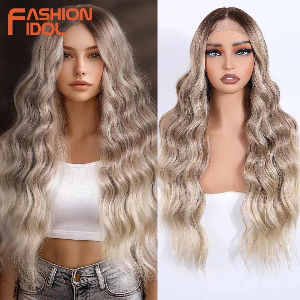 Perruque Body Wave Fibre Haute Température