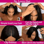 Perruque V Part Cheveux Humains Sans Colle