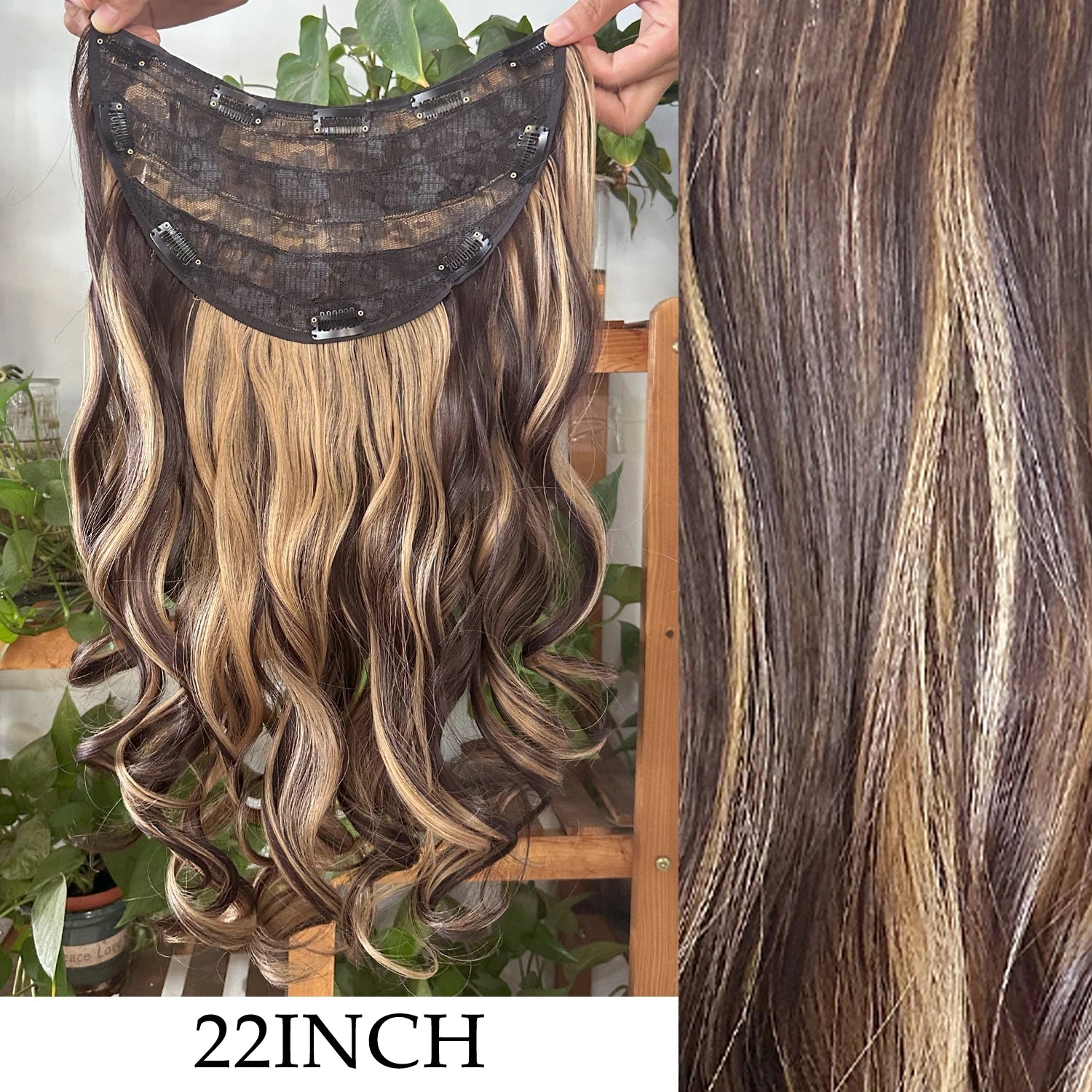 Extensions Clip 7 Pièces Lisses Noires