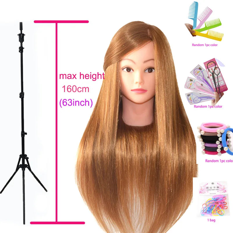 Tête d’Entraînement Coiffure Cheveux Humains