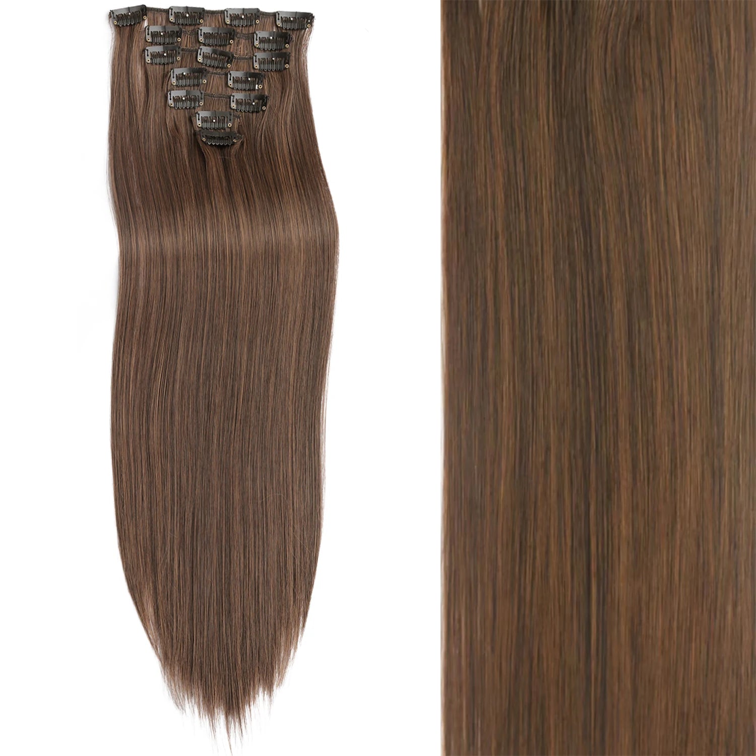 Extensions Clip 7 Pièces Lisses Noires