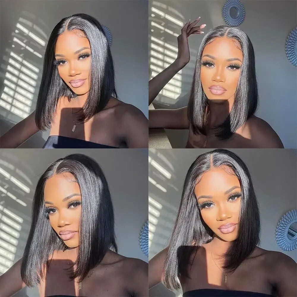 Perruque Carré Lisse Cheveux Naturels Remy