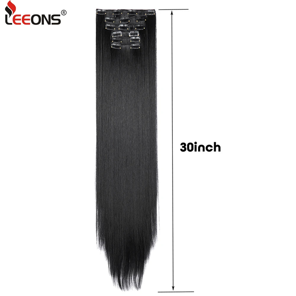 Extensions Clip Synthétiques 30 Pouces Lisses