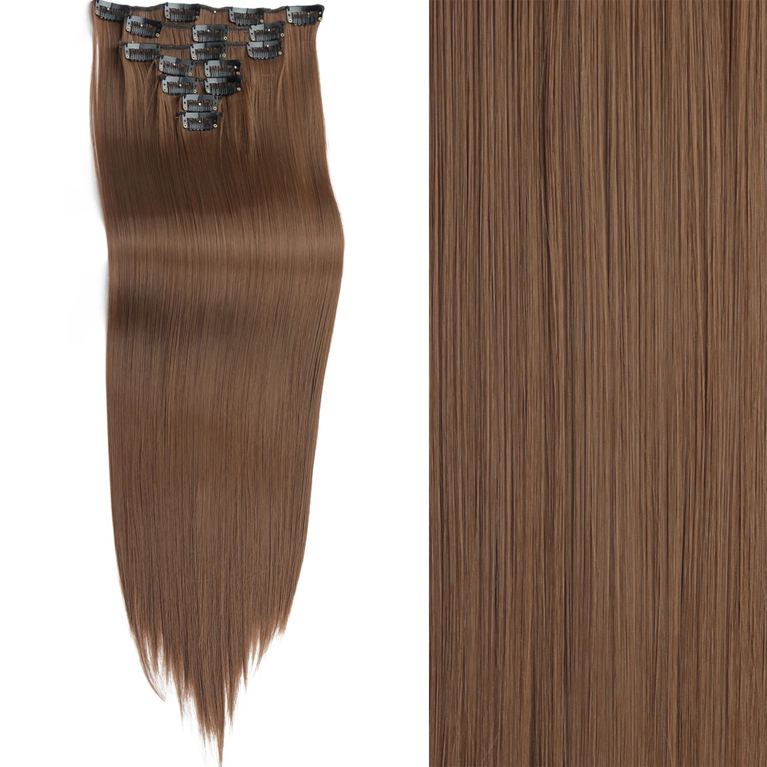 Extensions Clip 7 Pièces Lisses Noires