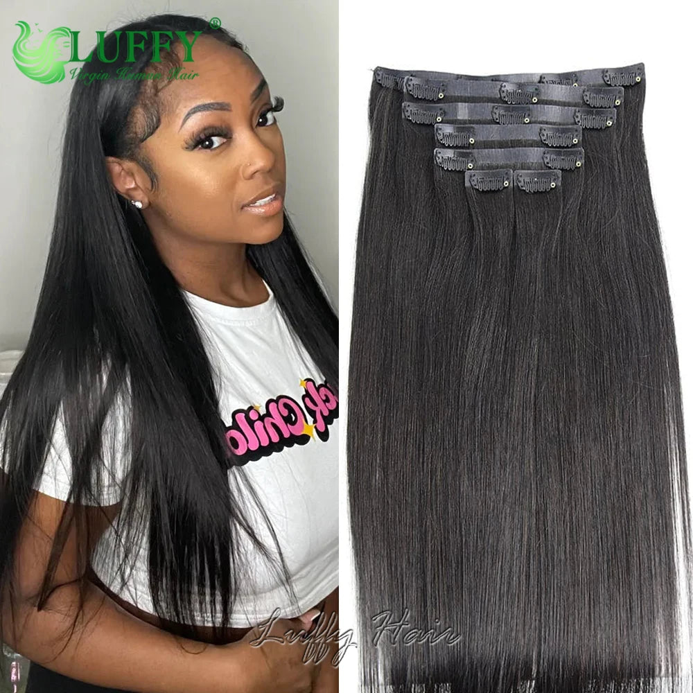 Extensions Cheveux Lisses Naturels Clip In