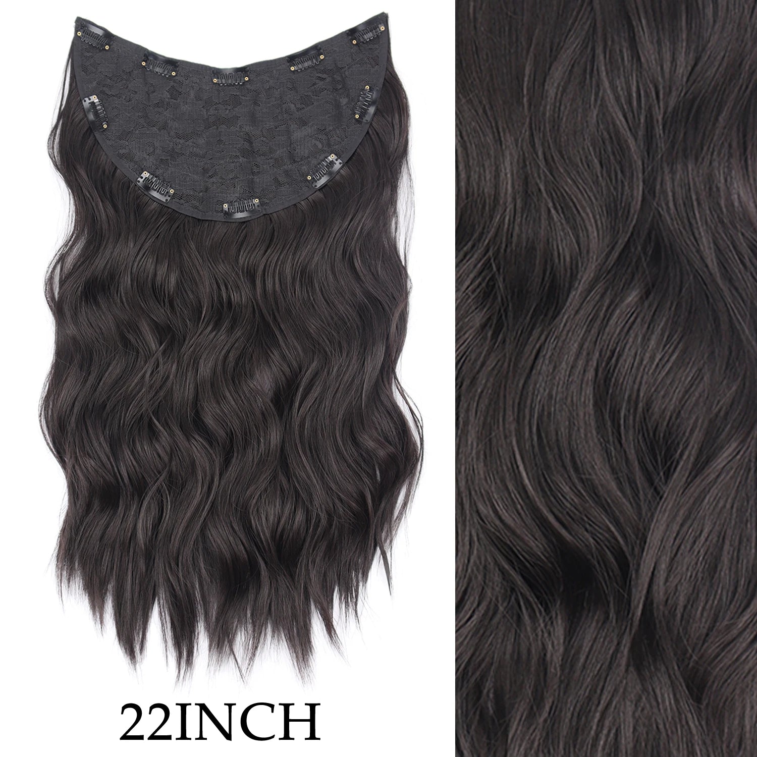 Extensions Clip 7 Pièces Lisses Noires