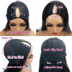 Perruque V Part Cheveux Humains Sans Colle