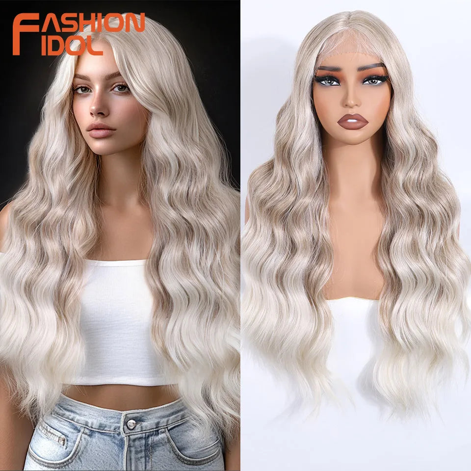 Perruque Body Wave Fibre Haute Température