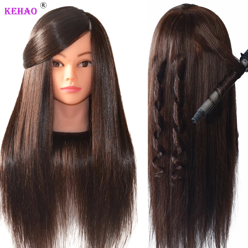 Tête d’Entraînement Coiffure Cheveux Humains