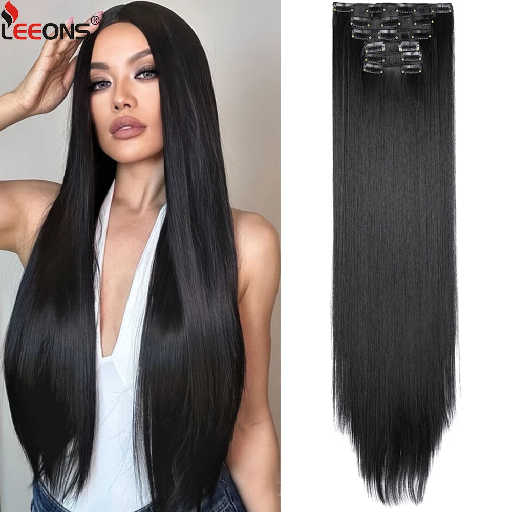 Extensions Clip Synthétiques 30 Pouces Lisses