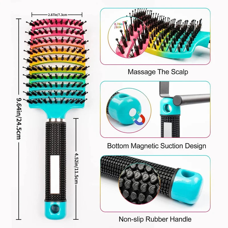Brosse Démêlante Antistatique Cheveux Bouclés