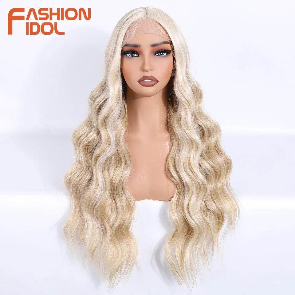 Perruque Body Wave Ombre Blonde Cosplay